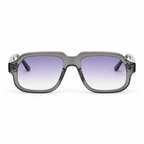 OZ Eyewear Monture gris fumé à verres violets – vue de face