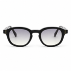 OZ Eyewear Monture noire arrondie à verres gris – vue de face