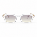 OZ Eyewear Monture transparente carrée à verres gris – vue de face
