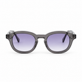 OZ Eyewear Monture gris fumé arrondie à verres violets – vue de face
