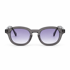 OZ Eyewear Monture gris fumé arrondie à verres violets – vue de face