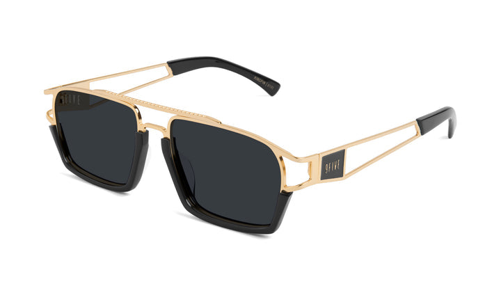 9FIVE Kingpin Black & Gold Sunglasses