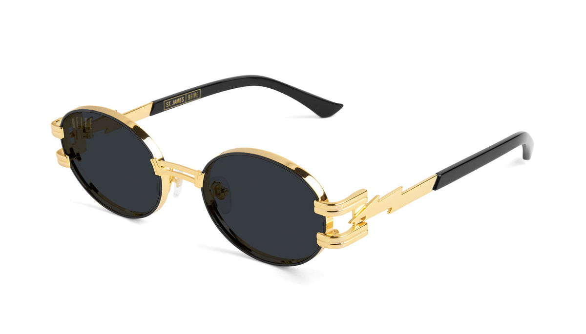 9FIVE St. James Bolt Gold Sunglasses