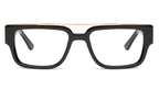 9FIVE 24 Black & Gold XL Clear Lens Glasses