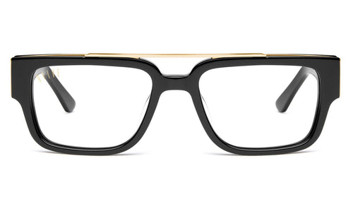 9FIVE 24 Black & Gold XL Clear Lens Glasses