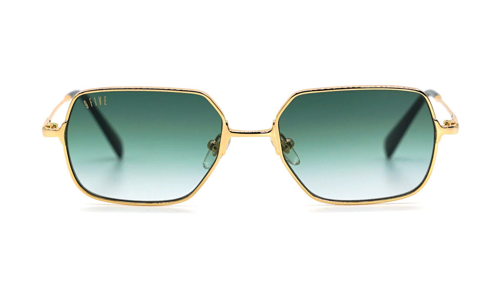 9FIVE Clarity Fullrim Gold - Green Sunglasses