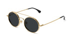 9FIVE 50-50 Gold Round Sunglasses