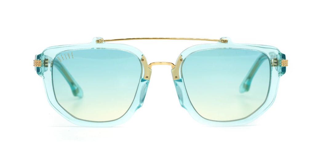 9FIVE Lawrence Tiffany & Gold – Tiffany Gradient Sunglasses