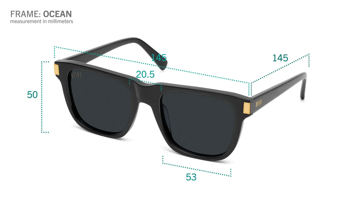 9FIVE Ocean Black & Gold - Gradient Sunglasses